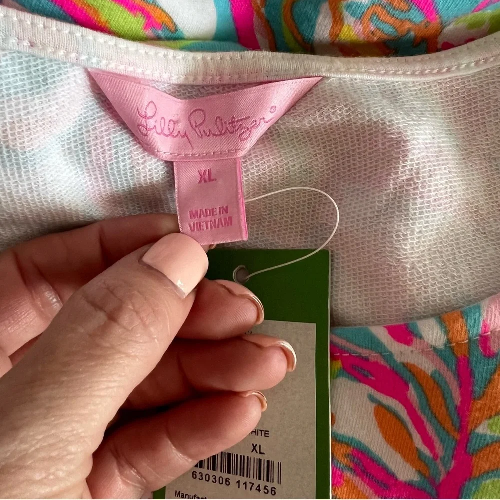 Lilly Pulitzer Whiting Scuba to Cuba  Multicolor Tropical Dress NEW XL - Picture 2 of 4